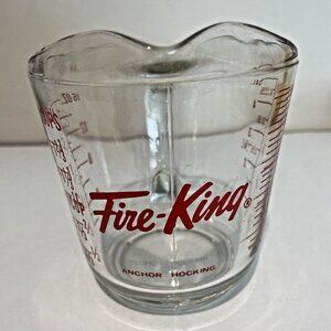 Vintage Anchor Hocking FIRE KING Glass 2 Cup Measuring 16 oz D Handle #498 USA
